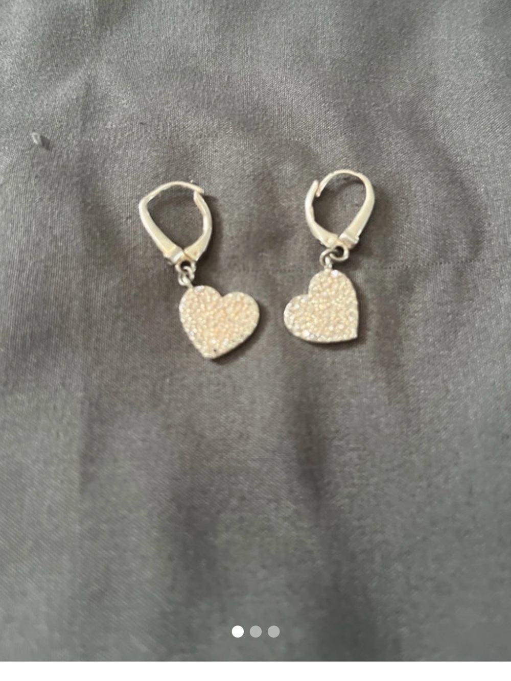 DKNY sparkling heart earrings